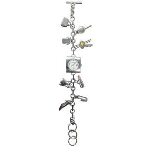Fossil F2 ES-9508 Stainless Steel Charm Bracelet Women's Watch With Battery
